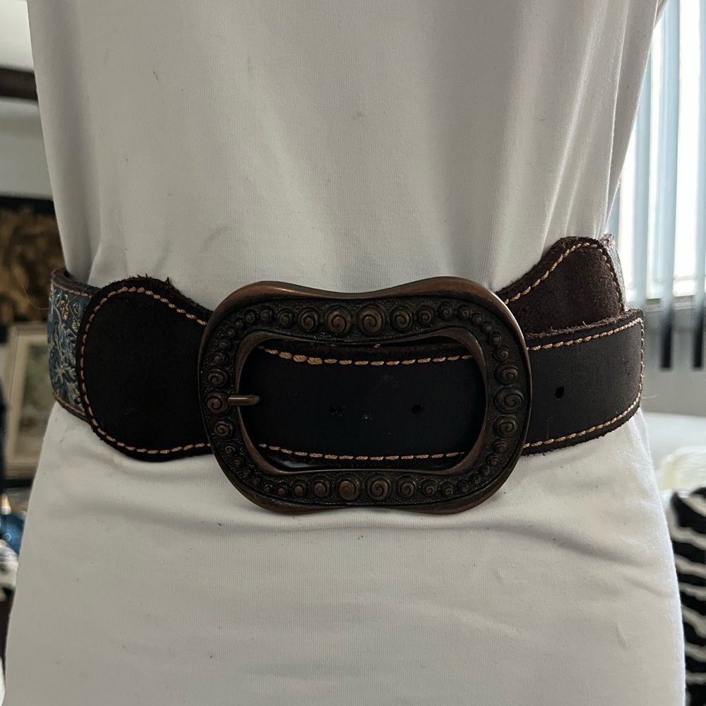 Fabio Corti genuine leather studded belt